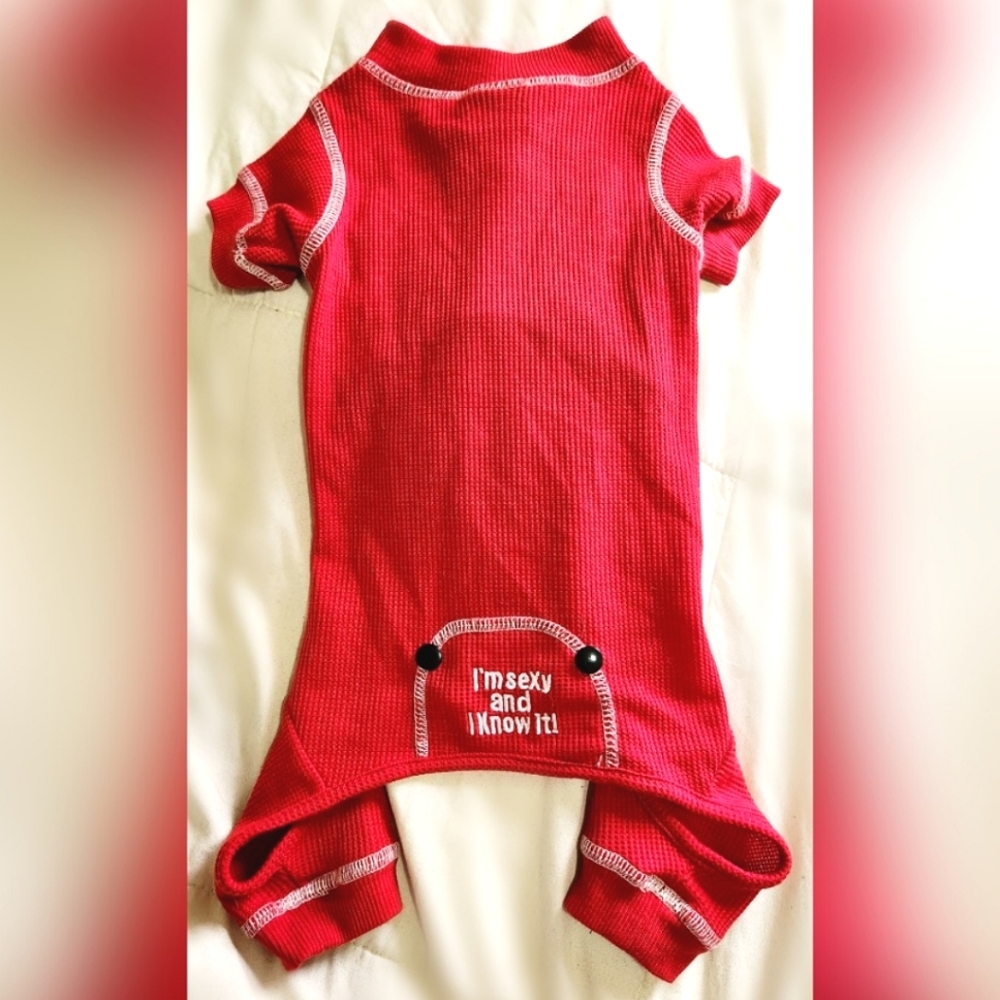 NWOT Red Dog Pajamas Onesie Size Small For Small Dogs